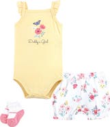 Hudson Baby Coordinated Bodysuit Outfit with Shorts and Socks