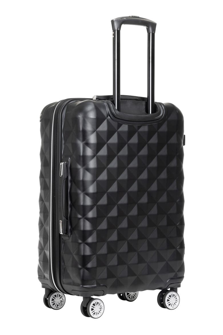 Diamond Tower 24" Hardside Spinner Luggage, Alternate, color, BLACK