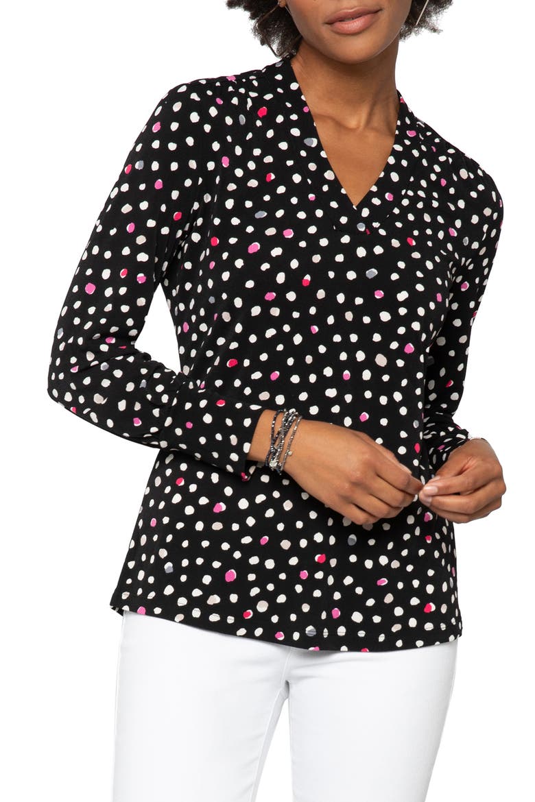 Pop Dot Top, Main, color, BLACK MULTI