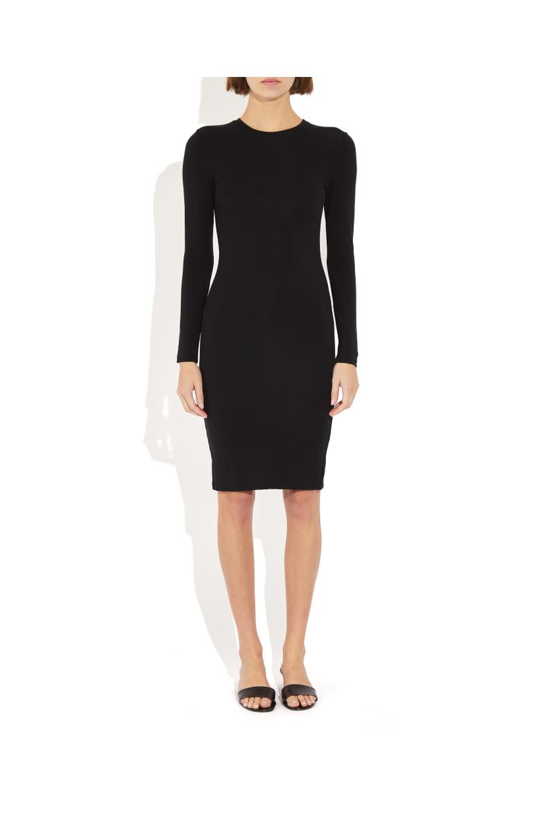 The Park Carine Long Sleeve Midi Dress, Main, color, Black