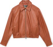 Reiss Lottie Sheepskin Leather Jacket