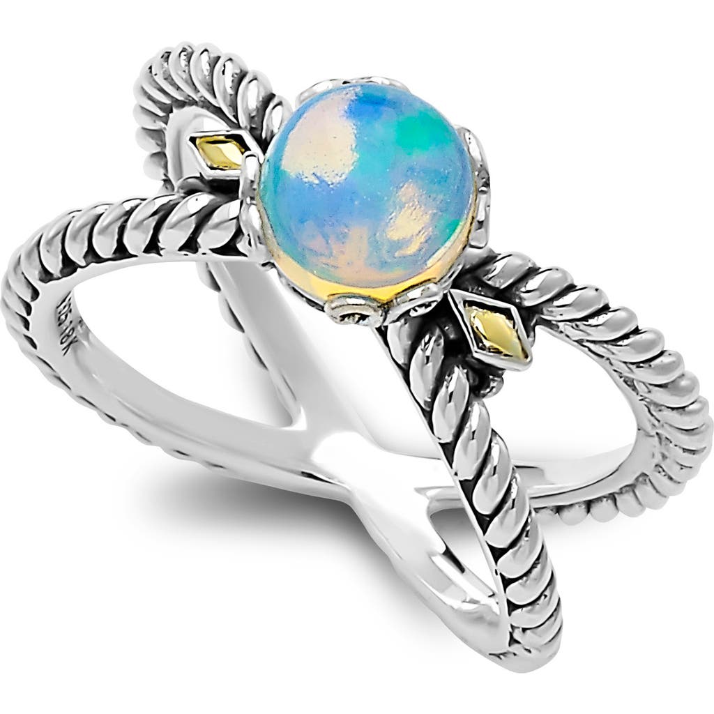 Samuel B. 18k & Silver 0.80 Ct. Tw. Opal X Ring In Opal