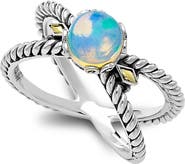 SAMUEL B. Two-Tone X Crossover Band Ring
