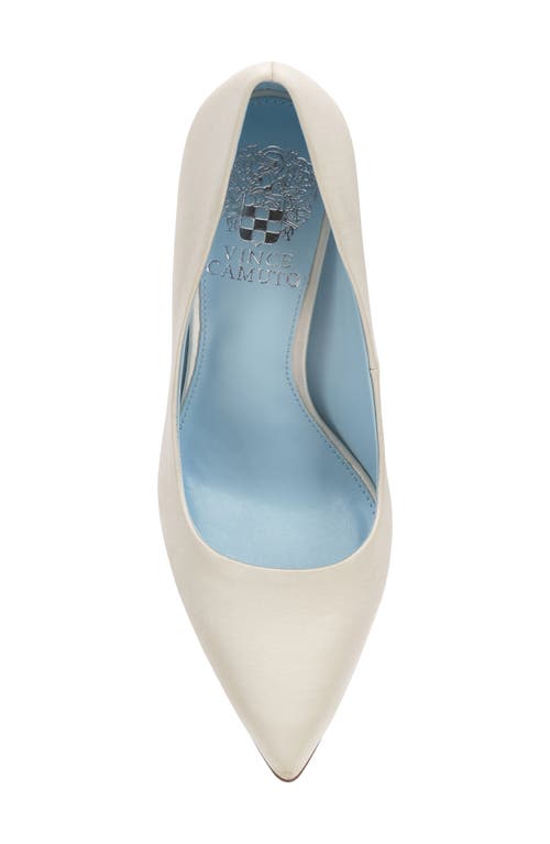 Vince Camuto Kehlia Pointed Toe Pump In Milk Satin