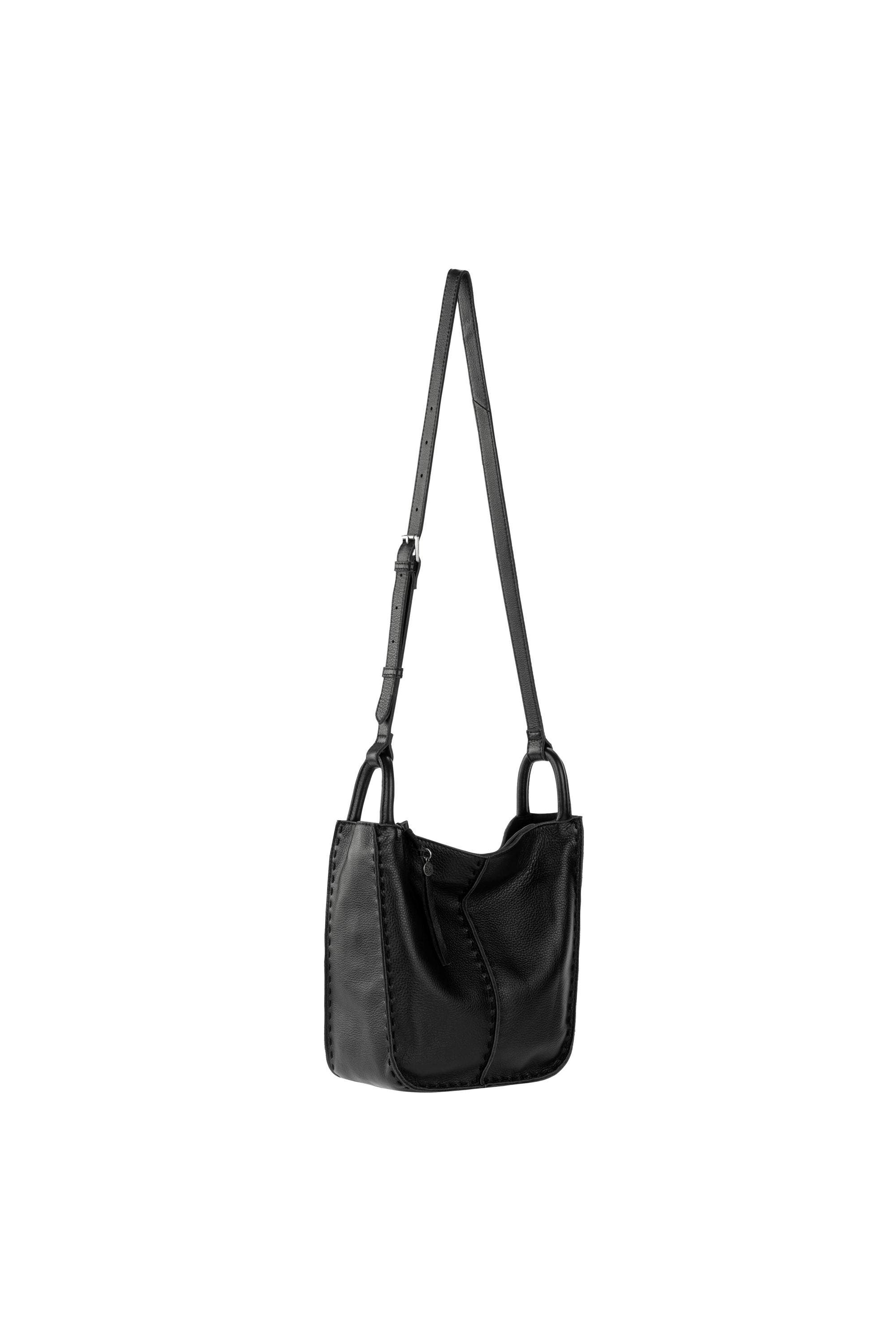 The Sak Los Feliz Crossbody Leather Bag, Alternate, color, Black