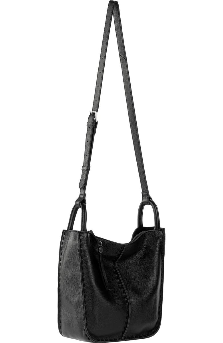 The Sak Los Feliz Crossbody Leather Bag, Alternate, color, Black