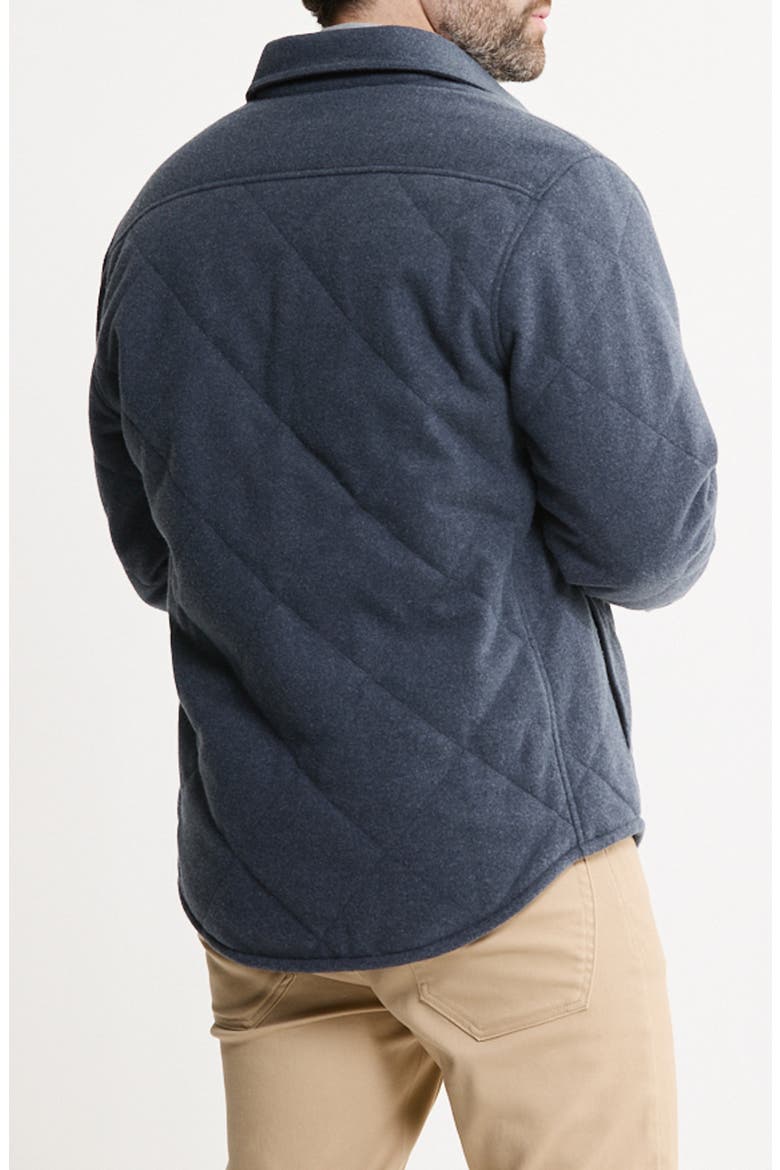 Quilted Brushed Knit Shirt Jacket, Alternate, color, NAVY