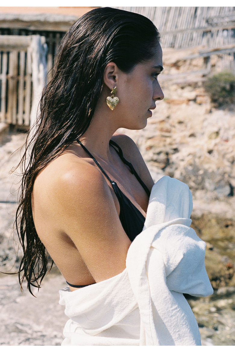 Stella Earrings, Alternate, color, Gold