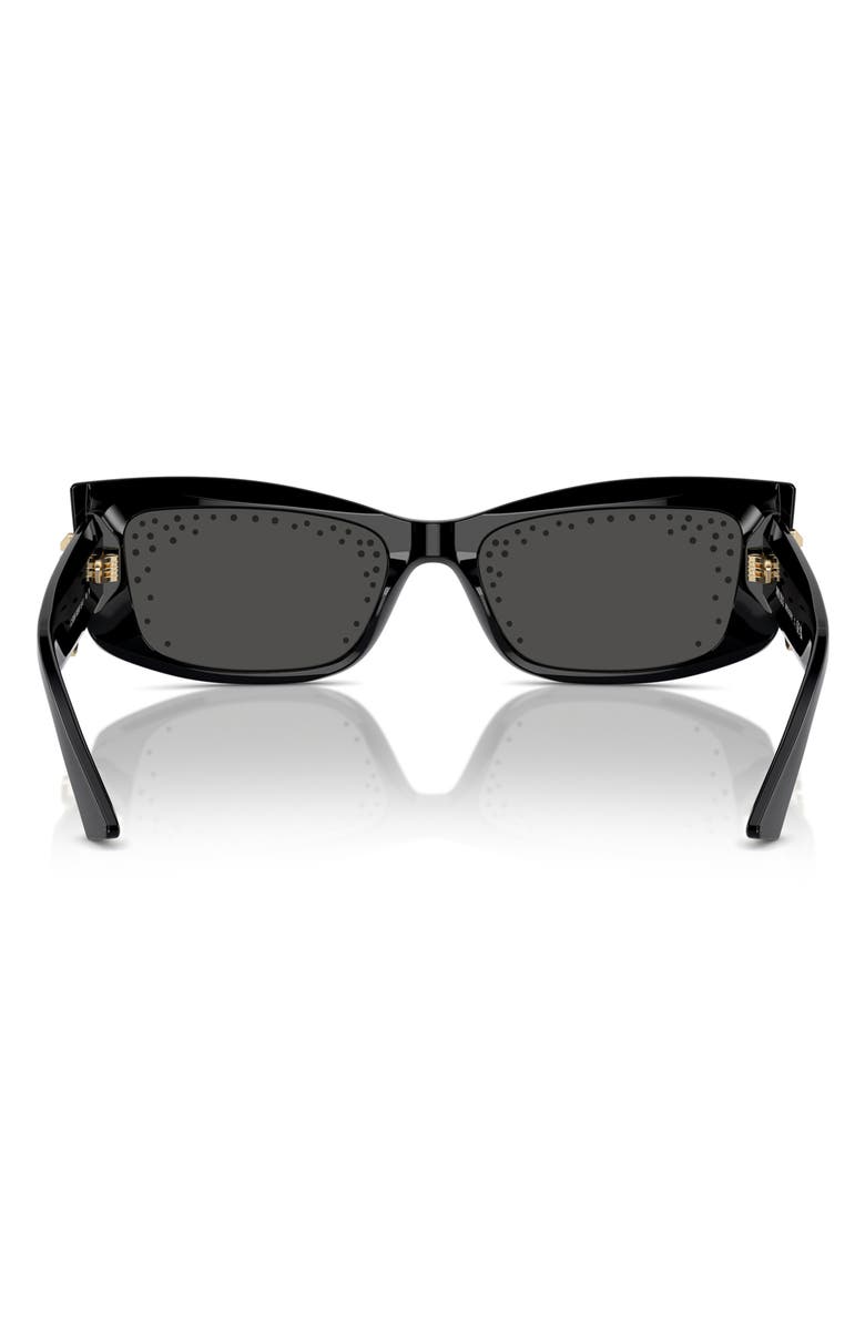 Jimmy Choo 55mm Pillow Sunglasses, Alternate, color, Black / Dark Grey