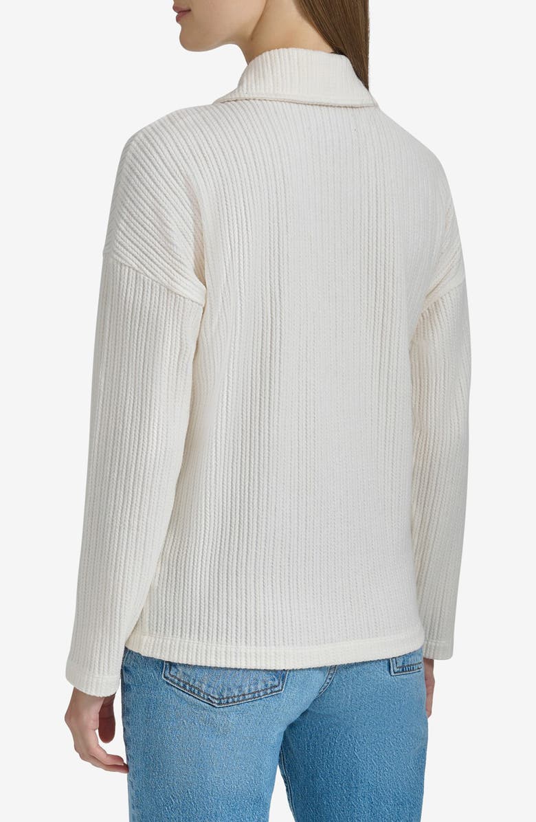 Andrew Marc Long Sleeve Polo Sweater, Alternate, color, Cream