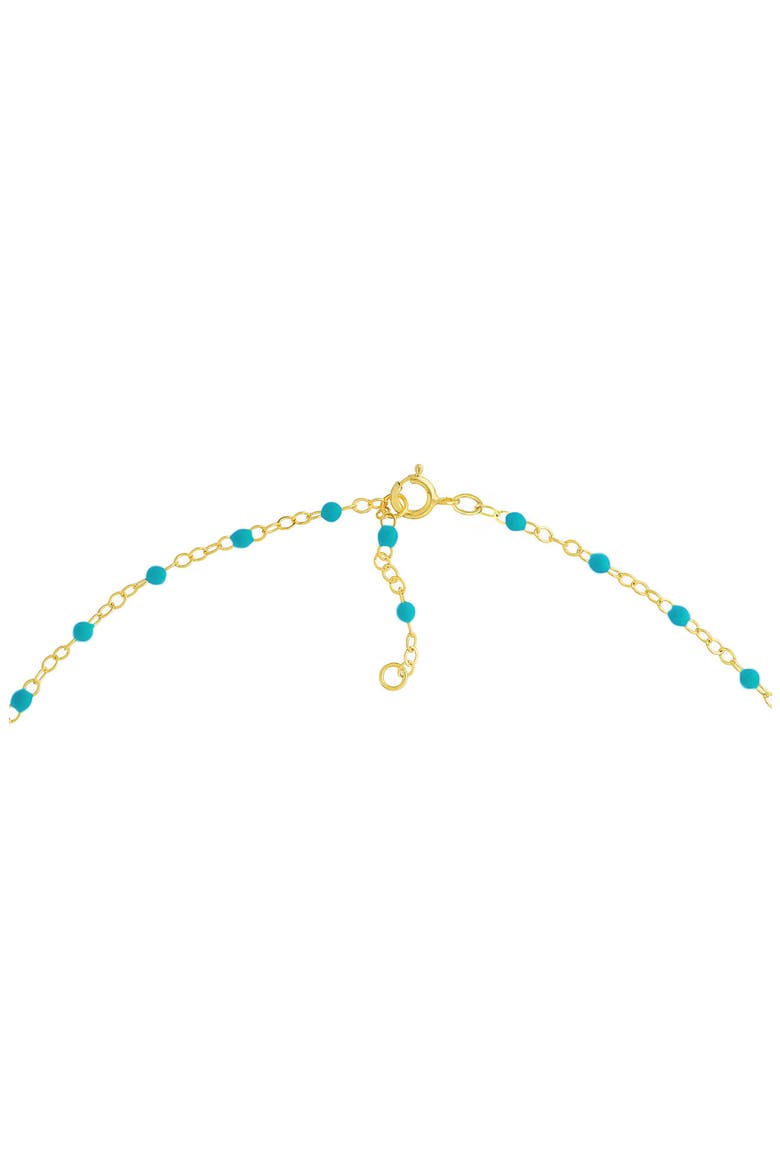 Enamel Station Chain Necklace, Alternate, color, TURQUOISE