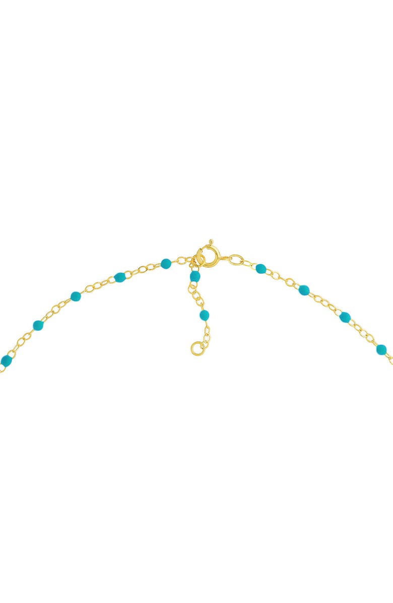 ES JEWELRY Enamel Station Chain Necklace, Alternate, color, Turquoise