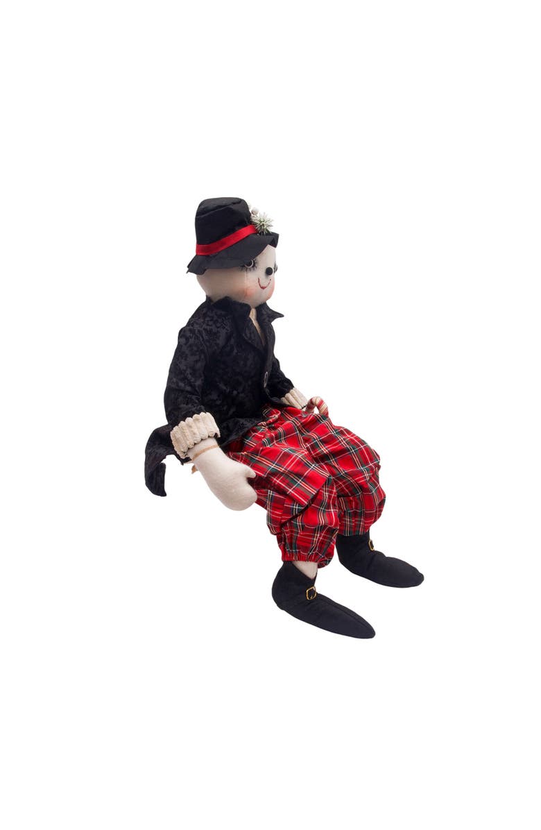Gallerie II Byron Snowman Joe Spencer Gathered Traditions Christmas Art Doll Figure, Alternate, color, Black