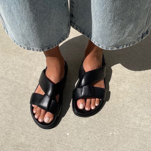 Neil J. Rodgers Obi Sandal In Black Nappa