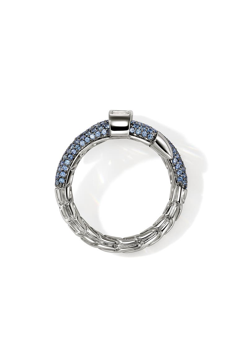 Artisan Series 18k White Gold Diamond & Sapphire Spear Ring, Alternate, color, GOLD