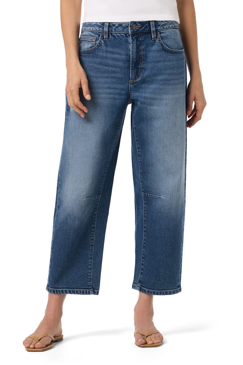 High Waist Crop Barrel Leg Jeans, Main, color, JOSEPHINE