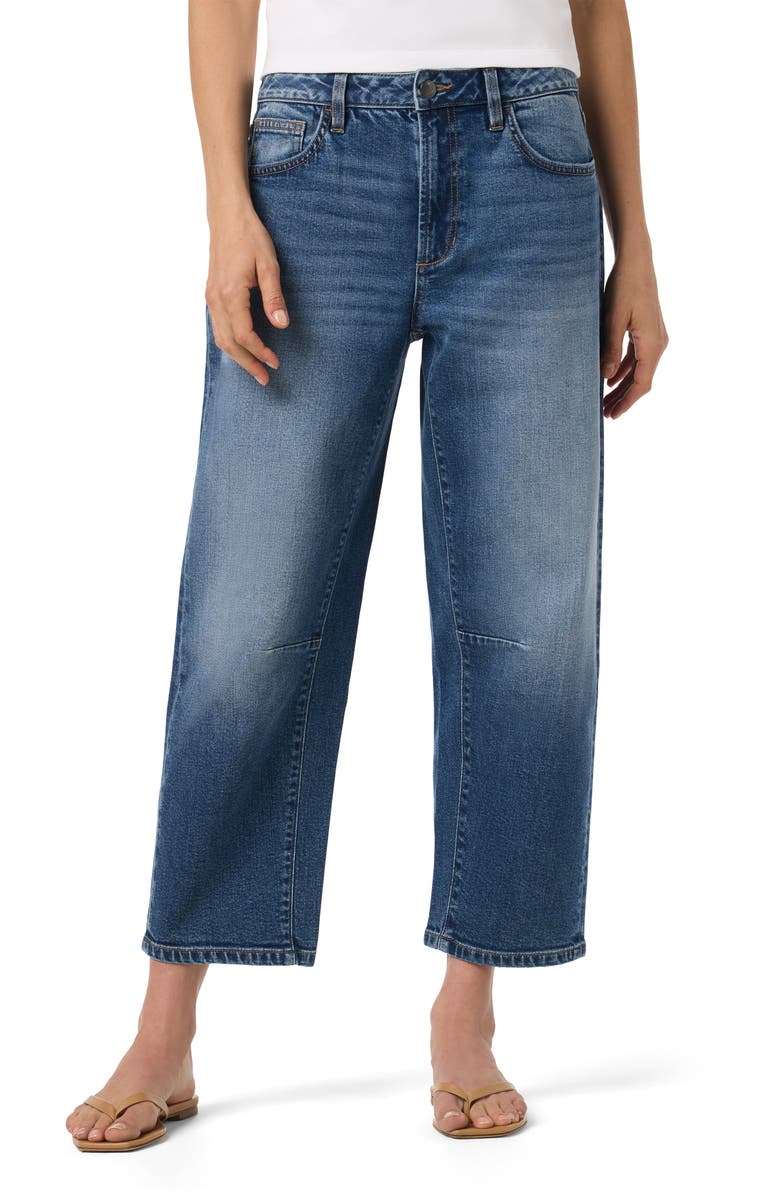 Joe's High Waist Crop Barrel Leg Jeans, Main, color, 