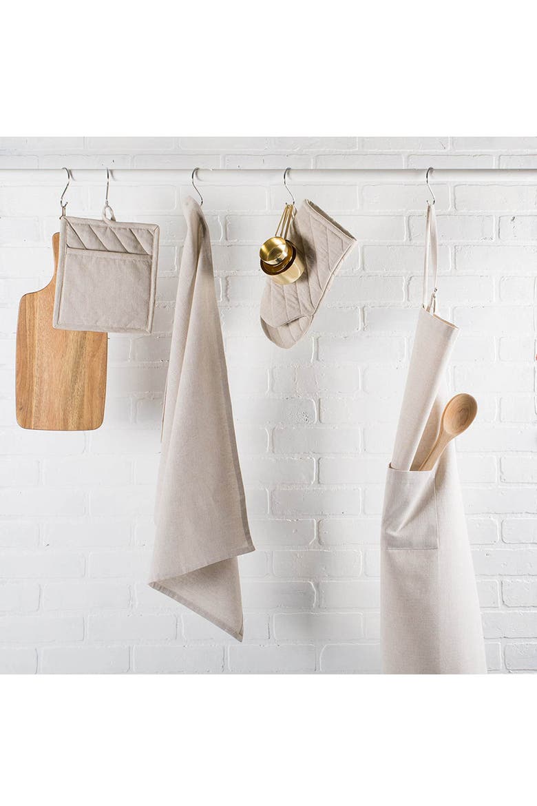 Solid Chambray Dishtowel Set/3, Alternate, color, Natural