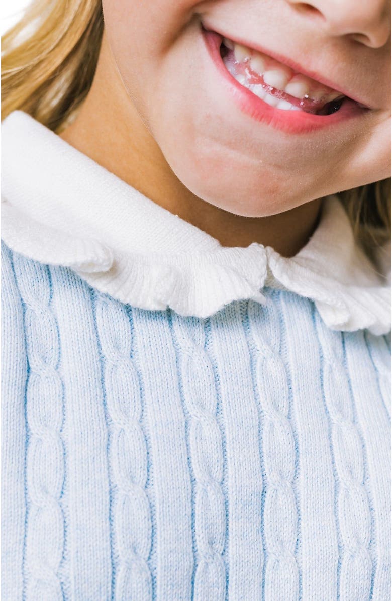 Hope & Henry Girls' Organic Peter Pan Collar Sweater Dress, Kids, Alternate, color, 