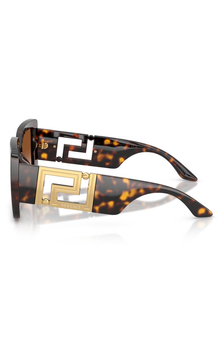Versace 55mm Square Sunglasses, Alternate, color, Havana / Brown Gradient