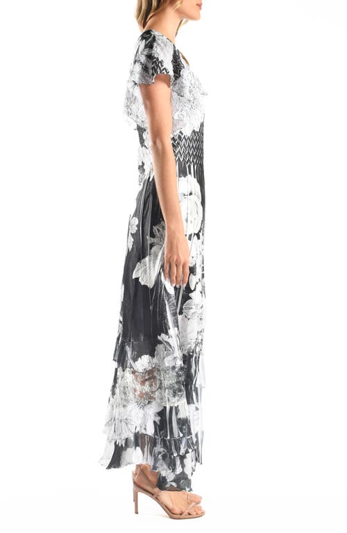 KOMAROV KOMAROV FLUTTER SLEEVE MAXI DRESS