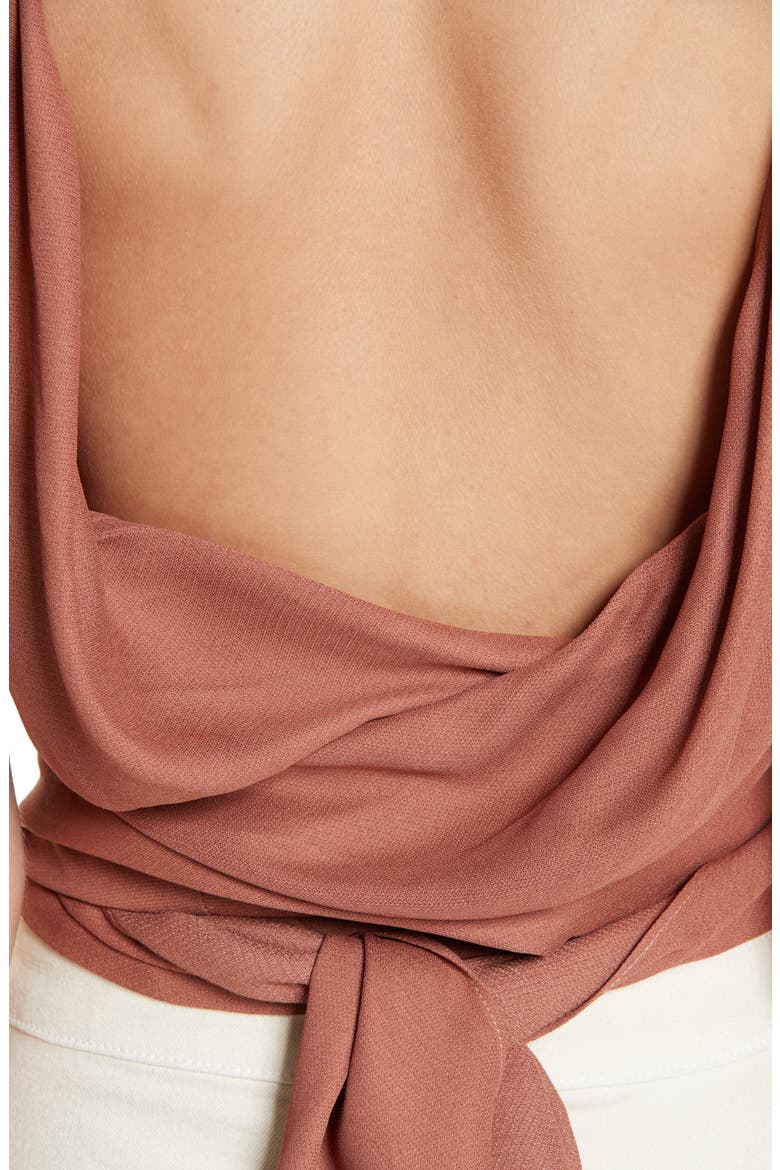 Dalil Wrap Top, Alternate, color, TERRACOTTA