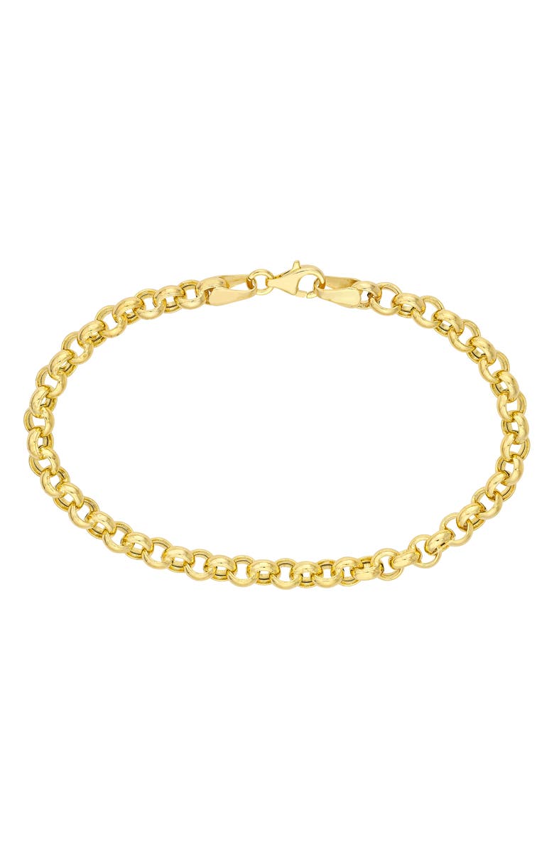 HAWLEY ST 14K Gold Classic Rolo Chain Bracelet, Main, color, 