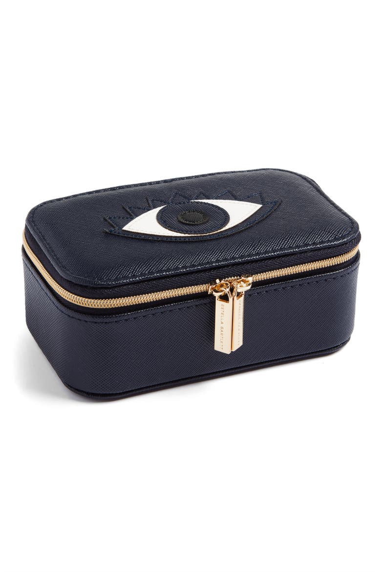 Mini Jewelry Box, Main, color, NAVY