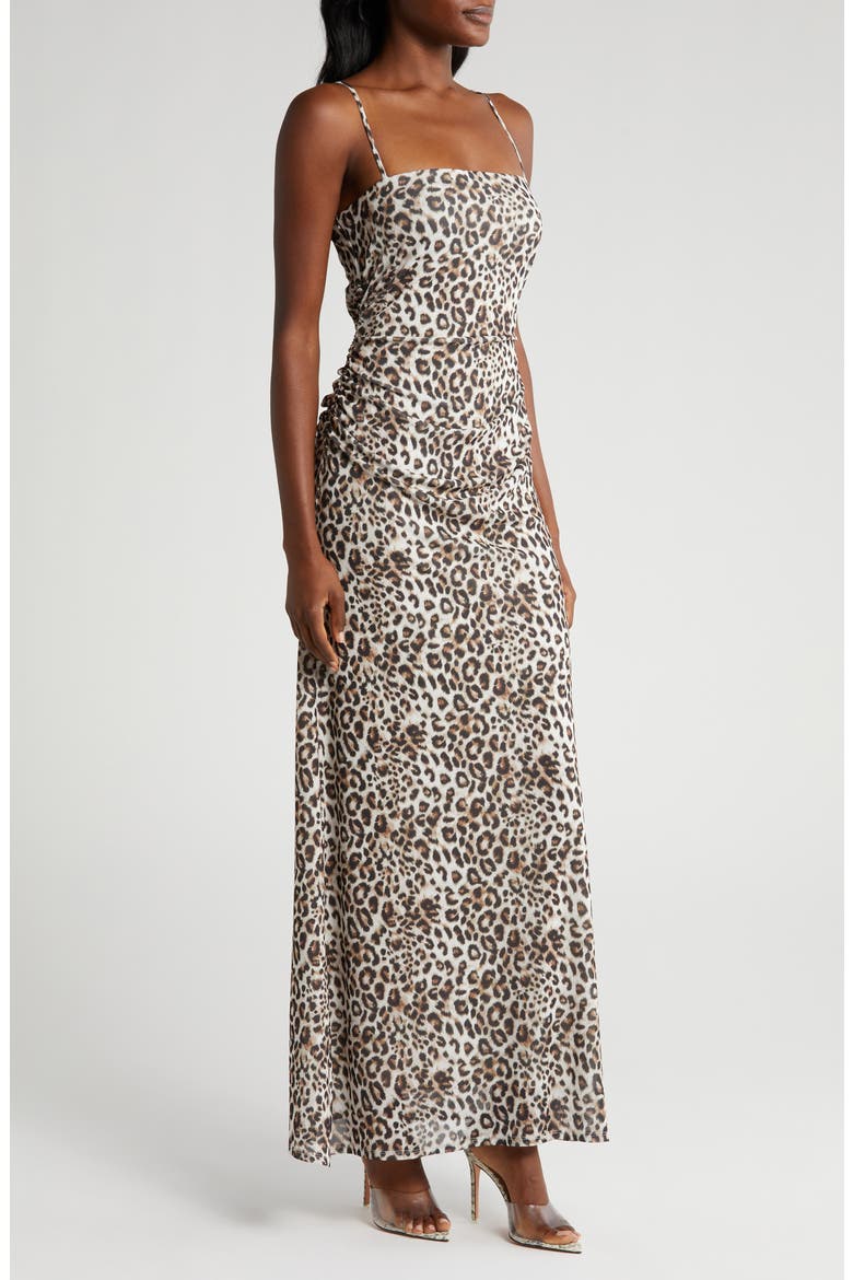 Isabella Print Maxi Dress, Alternate, color, LEOPARD
