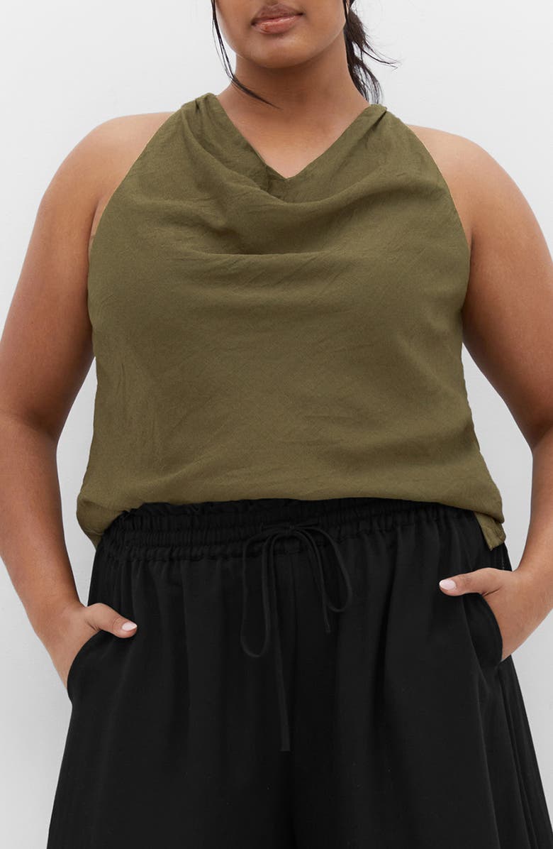 City Chic Paloma Sleevless Top, Main, color, Light Khaki