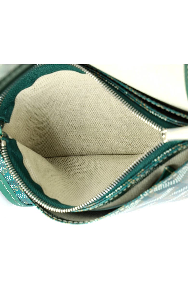 Pre-Owned Goyard Plumet Clutch Wallet Coated Canvas, Alternate, color, Green
