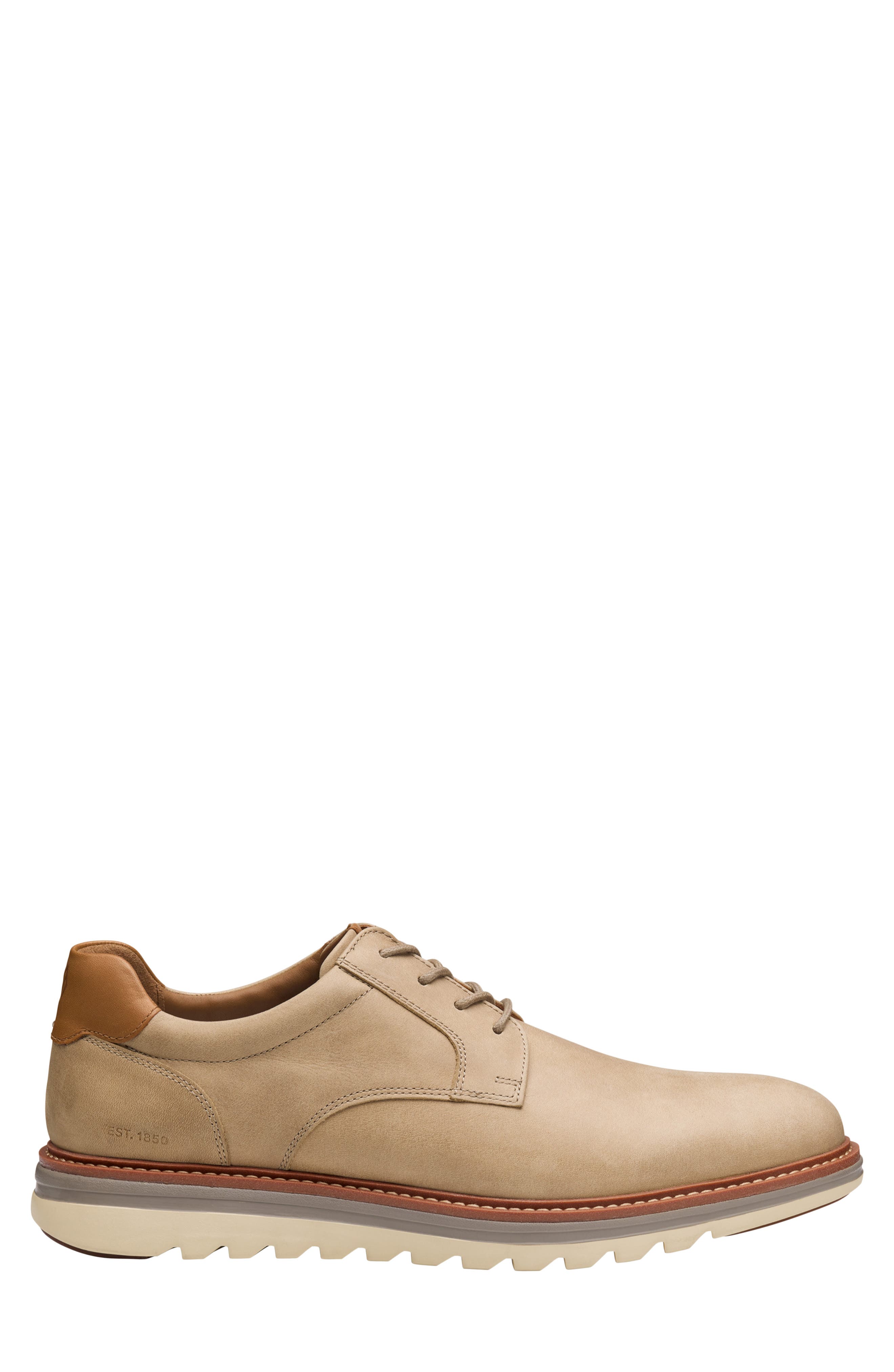 Braxton Plain Toe Derby, Alternate, color, TAUPE NUBUCK