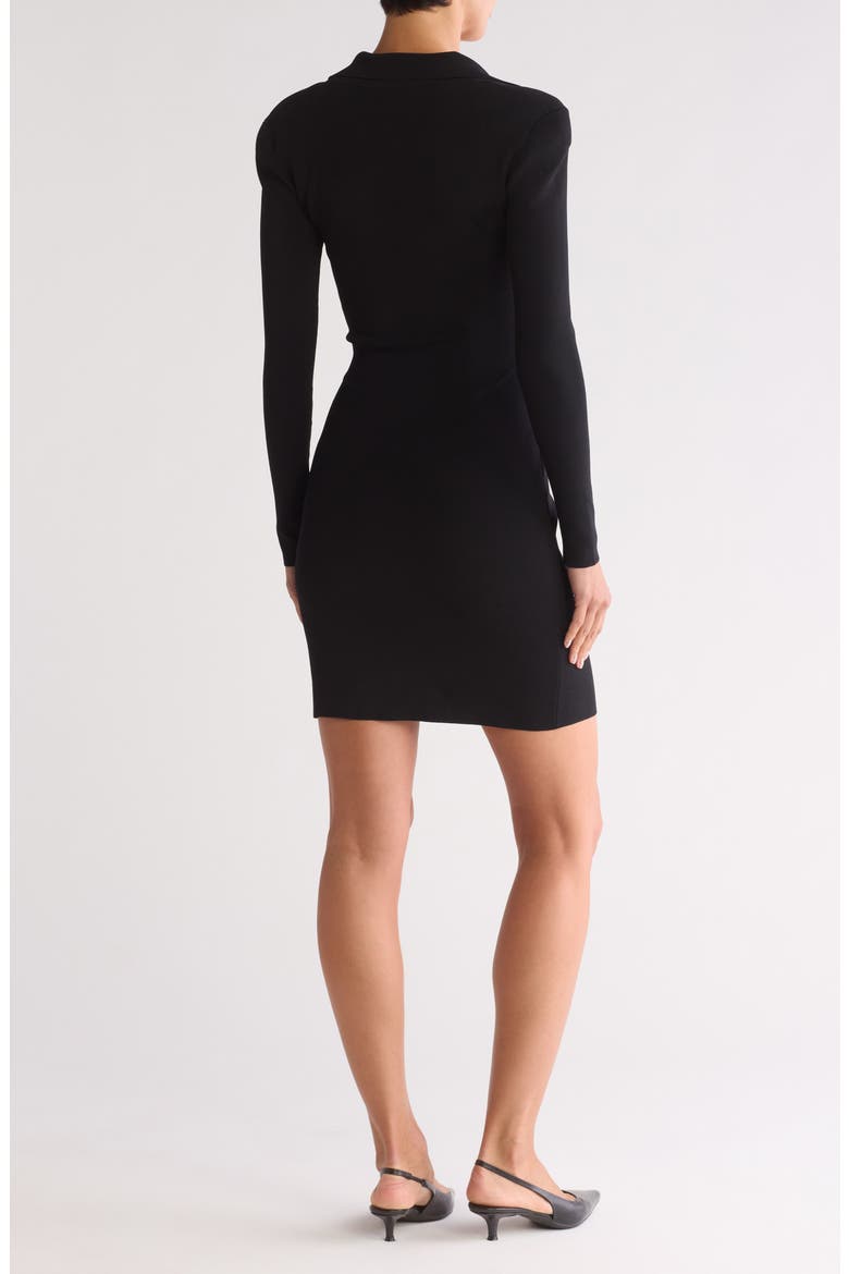 Freya Long Sleeve Cutout Dress, Alternate, color, BLACK