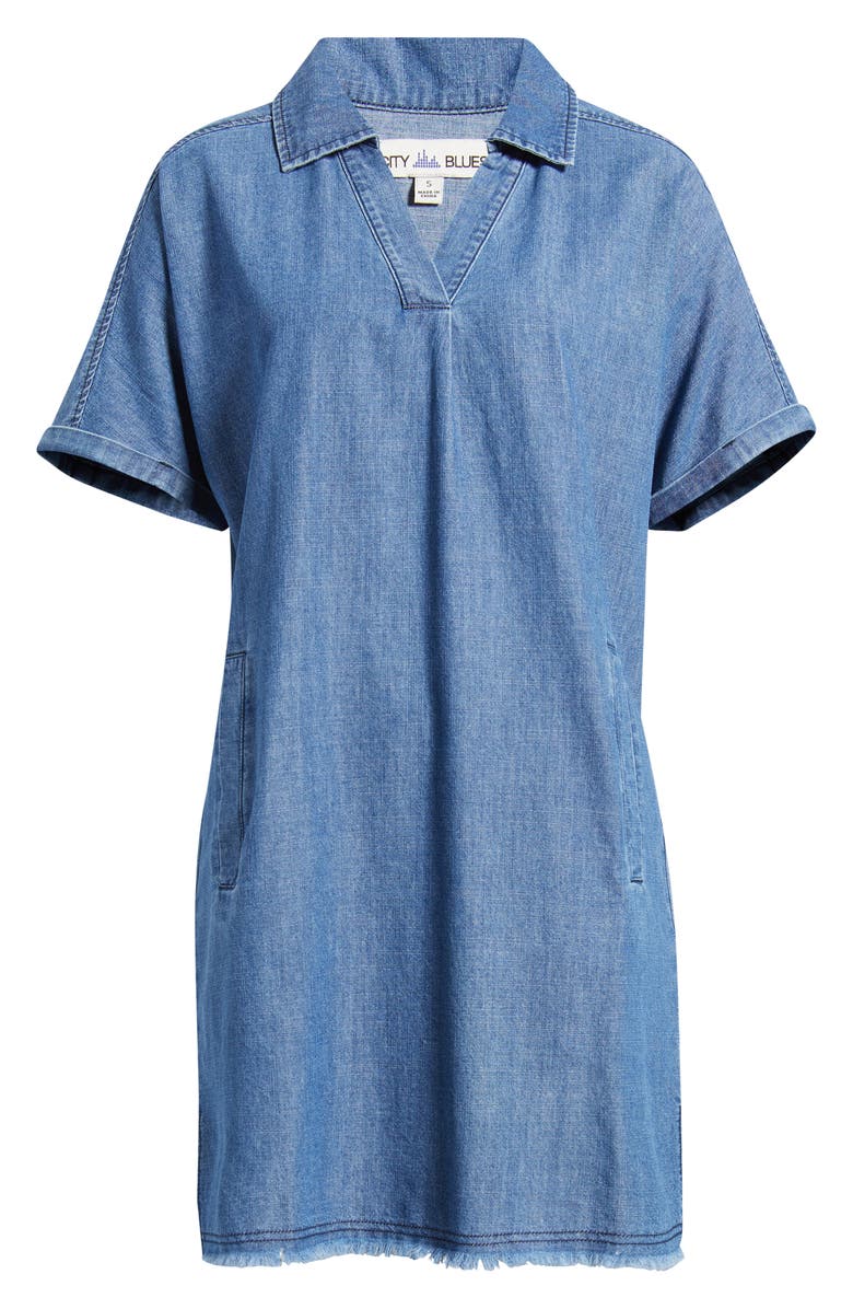 CITY BLUES Denim Shift Dress, Alternate, color, 