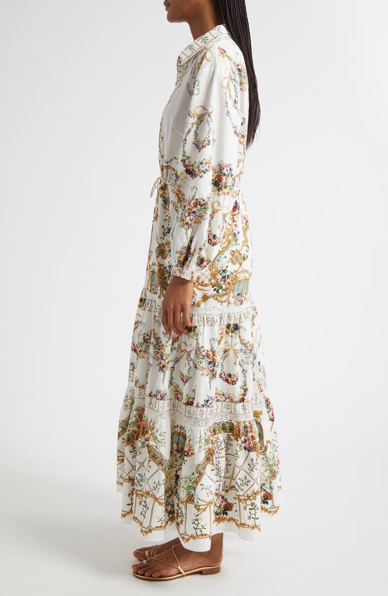 Camilla Dressing Room Drama Tiered Long Sleeve Poplin Shirtdress, Alternate, color, Dressing Room Drama