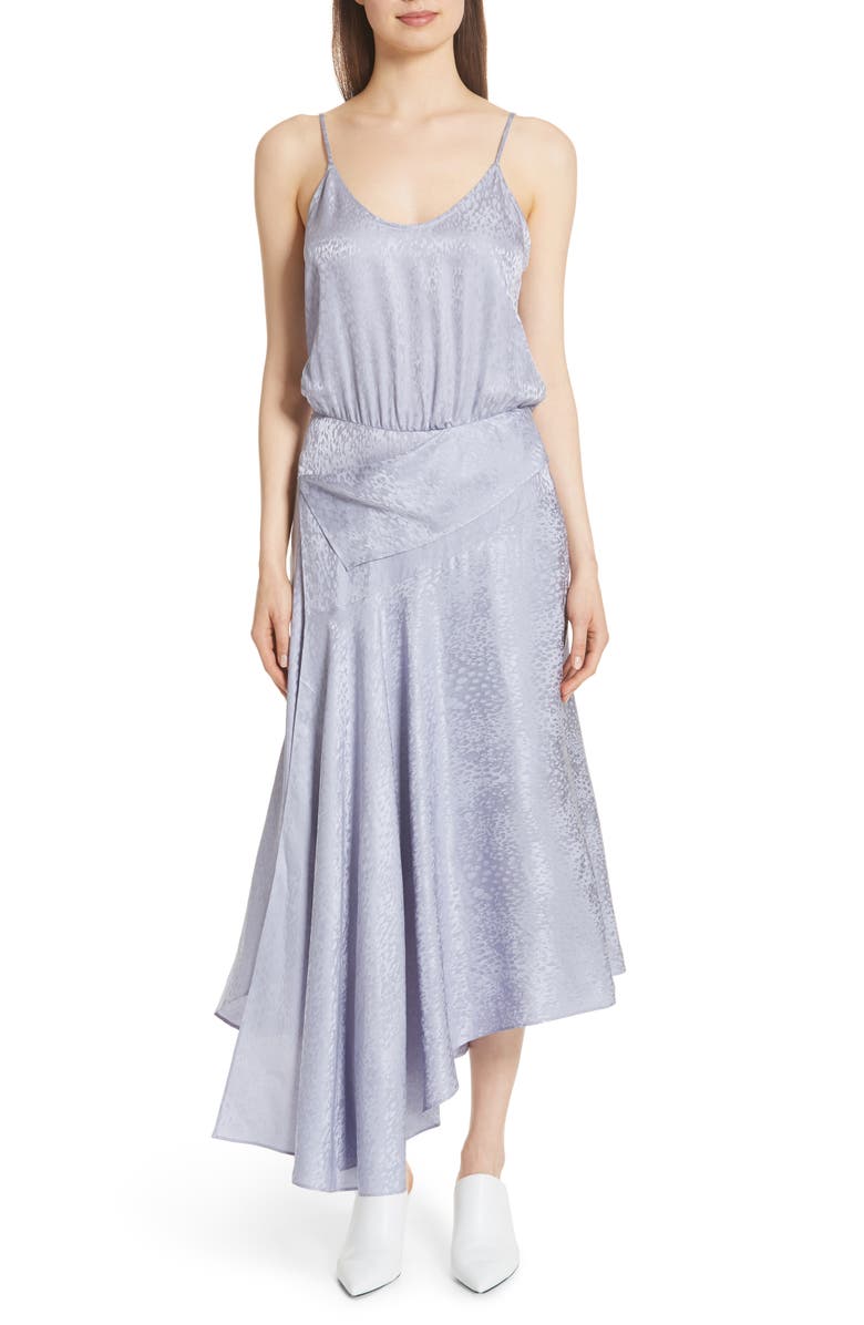 A.L.C. Willa Asymmetrical Silk Jacquard Dress, Main, color, 