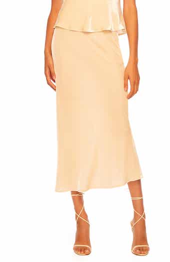 Susana Monaco Velvet Midi Slip Skirt
