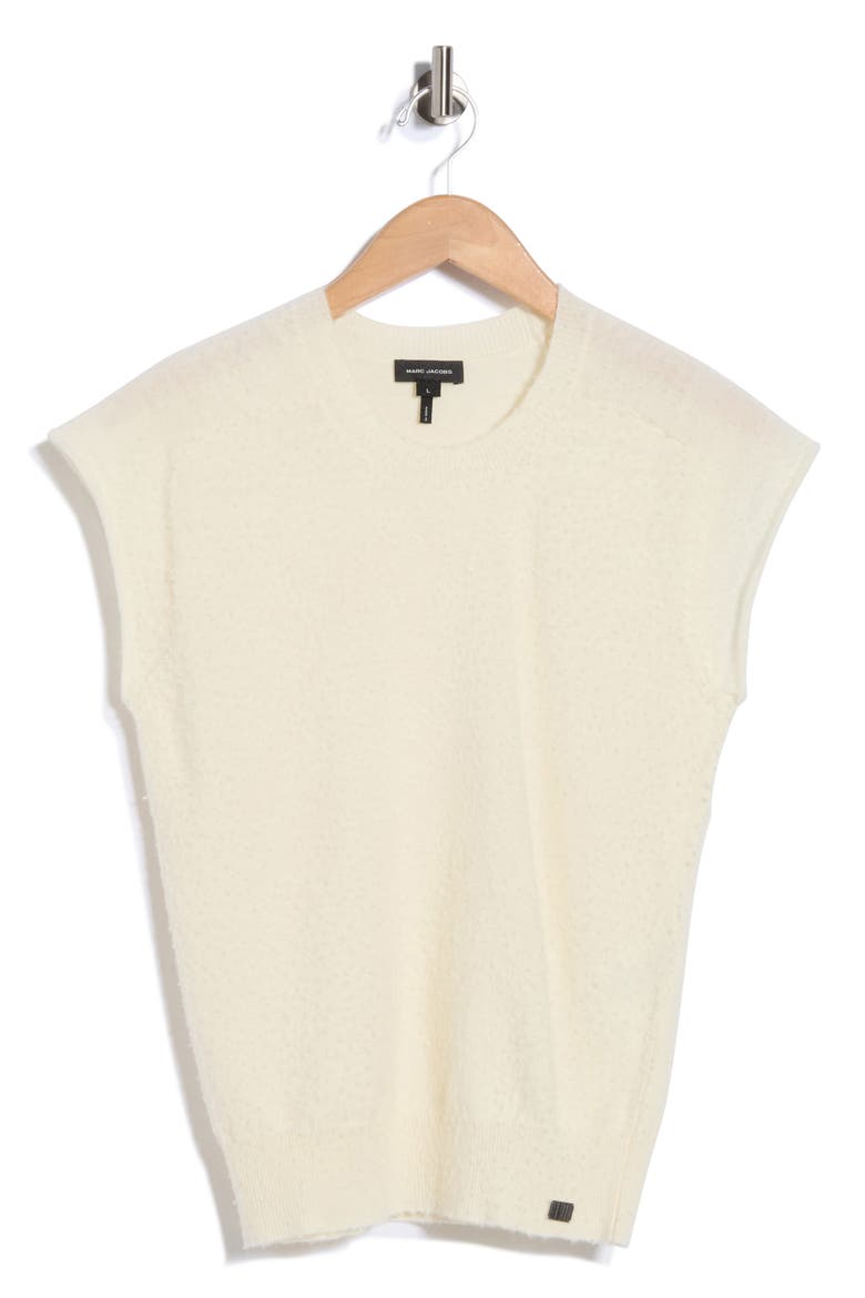 Pilled Cap Sleeve Wool Sweater Vest, Main, color, CREAM