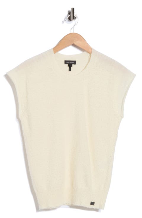 Pilled Cap Sleeve Wool Sweater Vest