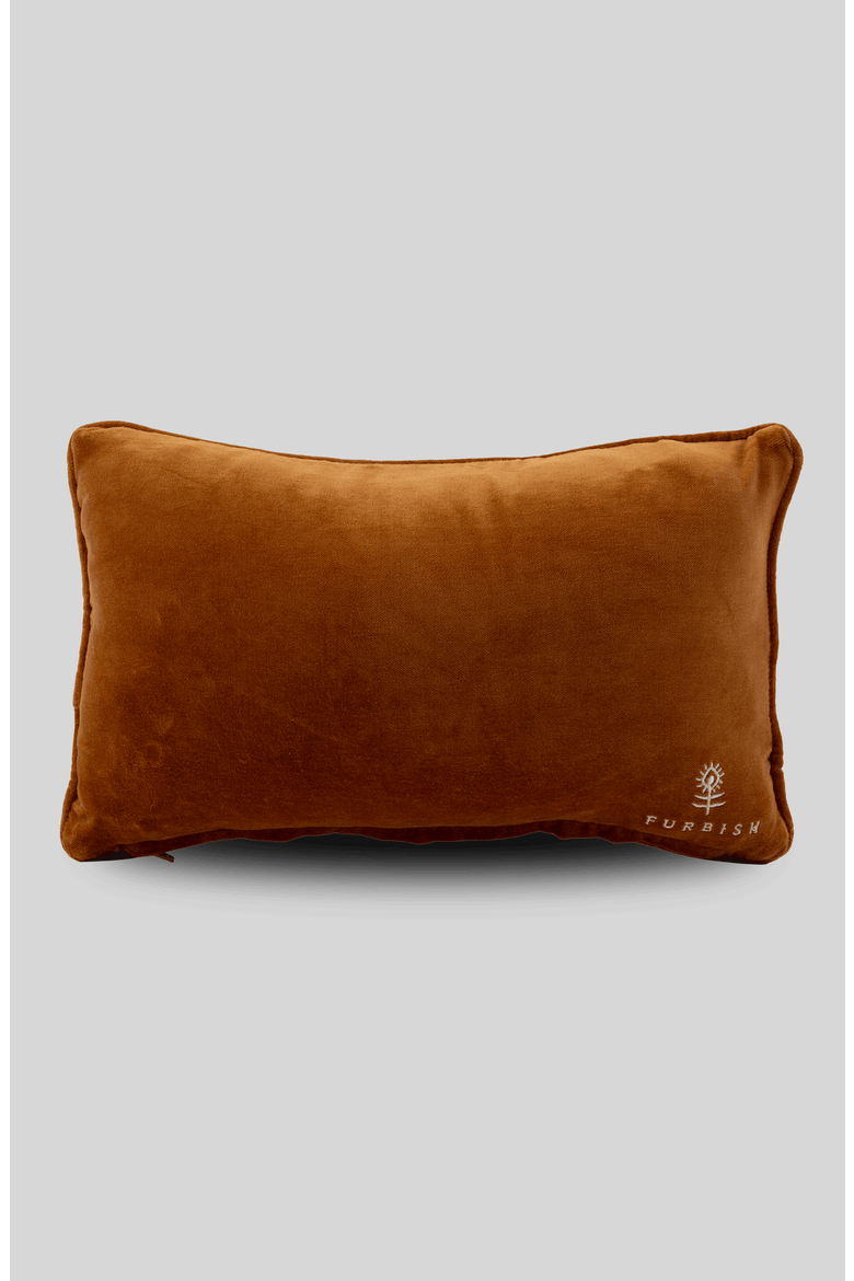 I'm An Autumn Needlepoint Pillow, Alternate, color, Rust Brown