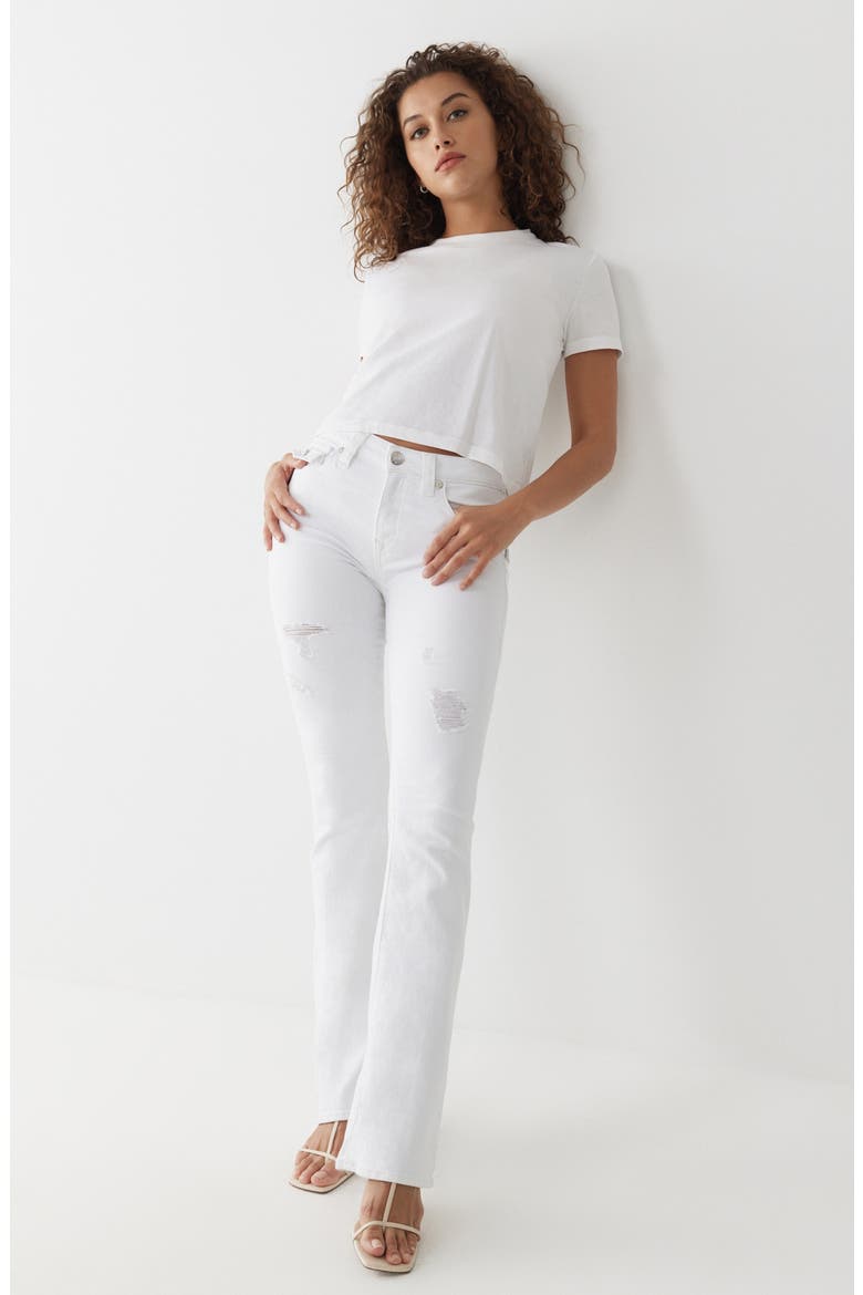 Becca Destroyed Bootcut Jeans, Alternate, color, OPTIC WHITE DESTROY