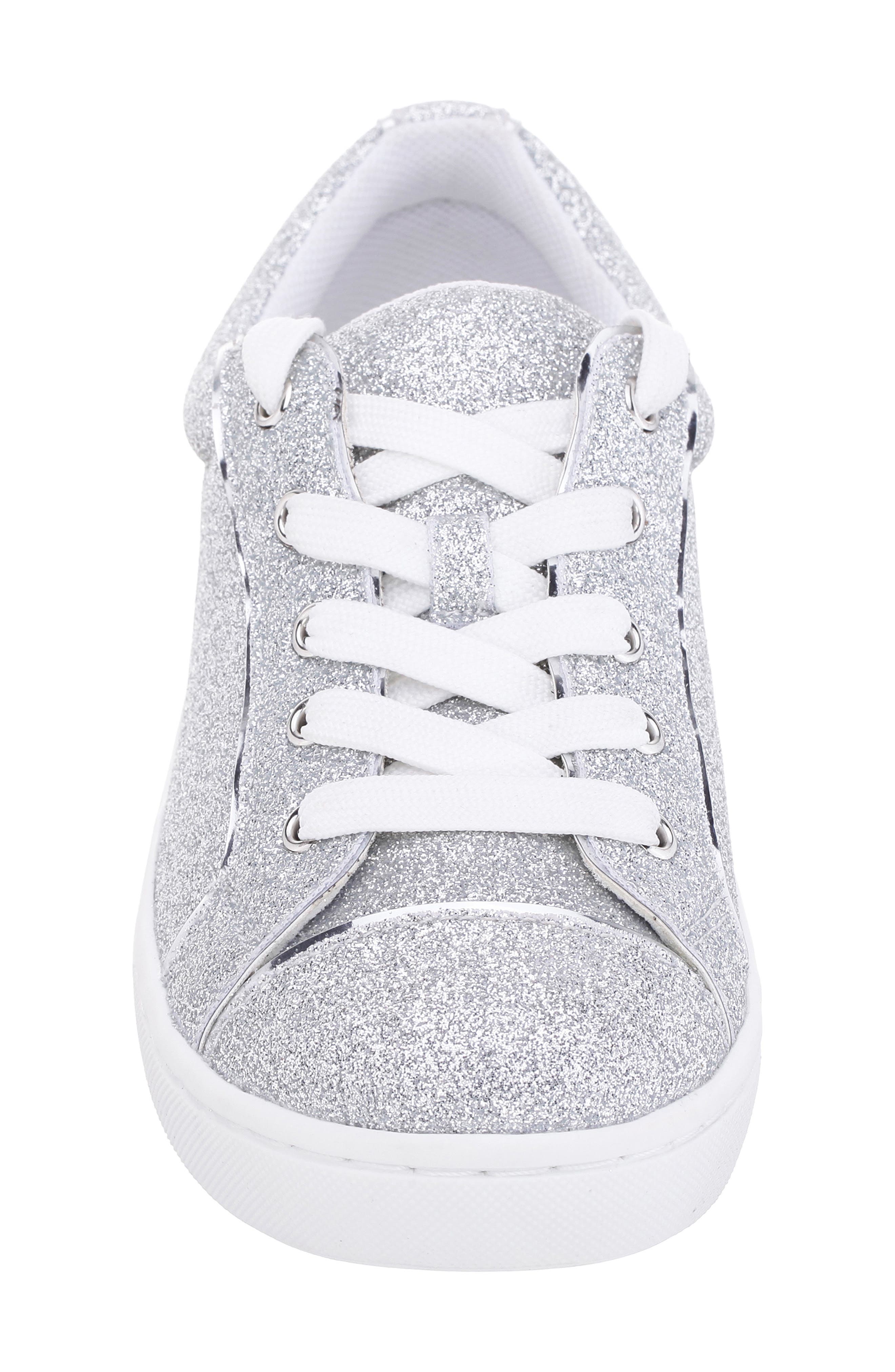 Nina Kids' Glitter Sneaker, Alternate, color, Slvglt