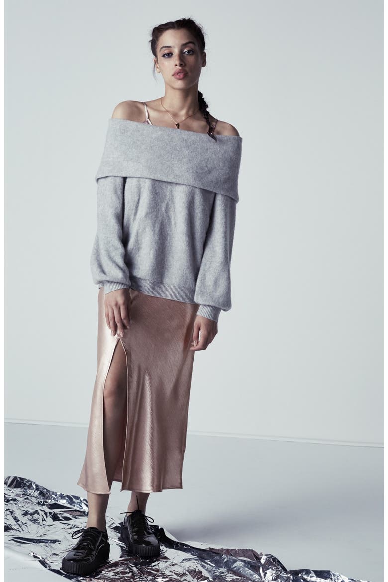 Satin Slipdress, Alternate, color, SILVER