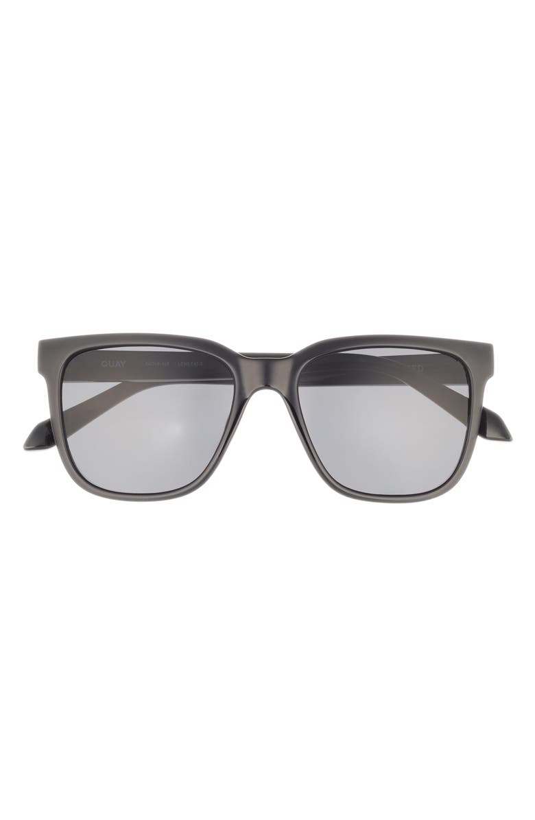 QUAY 54mm Large Square Sunglasses, Main, color, Black/Smoke