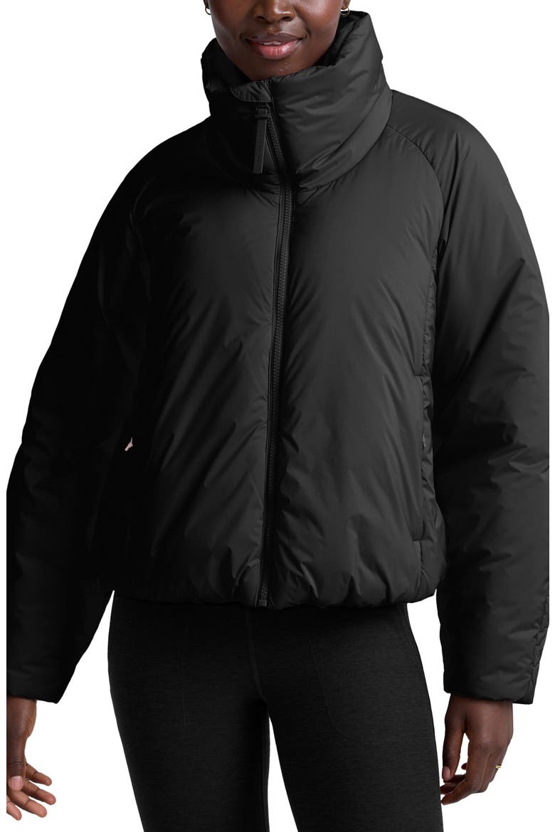 Warm Up Water Repellent Puffer Jacket, Main, color, BLACK