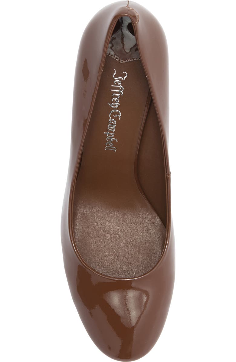 Jeffrey Campbell Real Life Pump, Alternate, color, Caramel Crinkle Patent