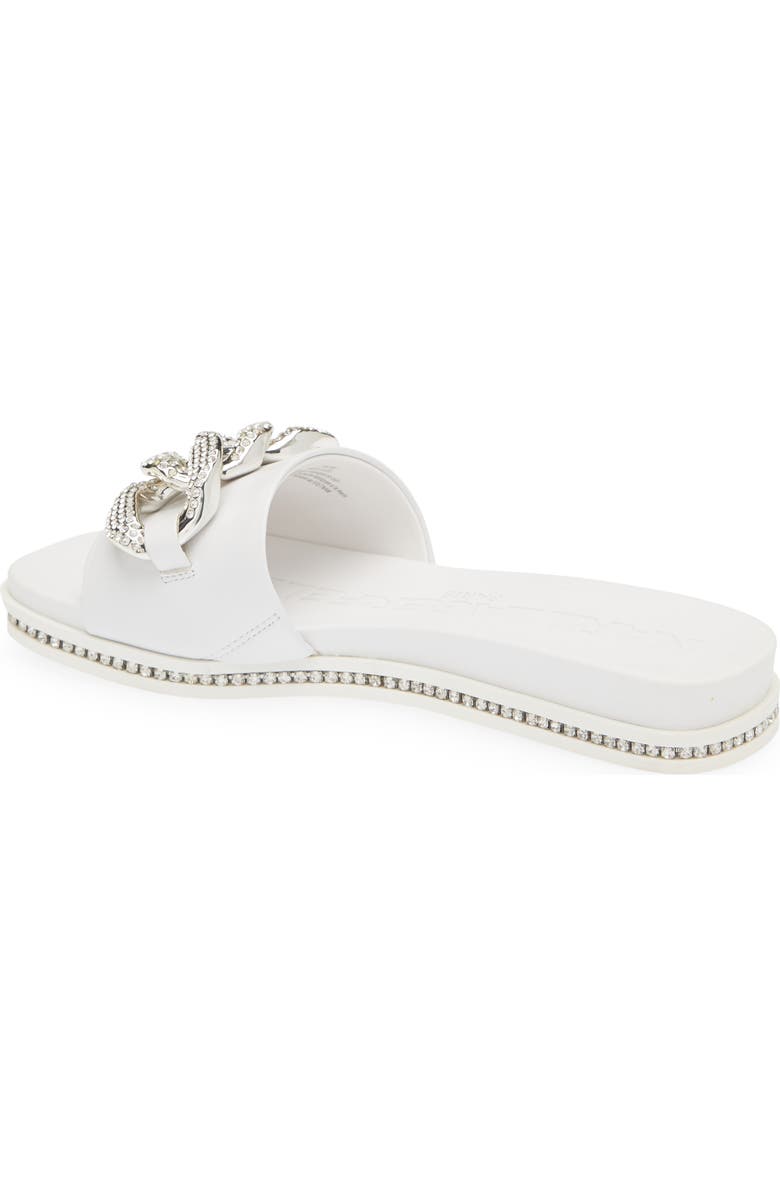 KARL LAGERFELD PARIS Jazelle Embellished Slide Sandal, Alternate, color, Bright White