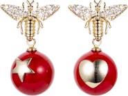 EYE CANDY LOS ANGELES Voar Cubic Zirconia Bee Earrings