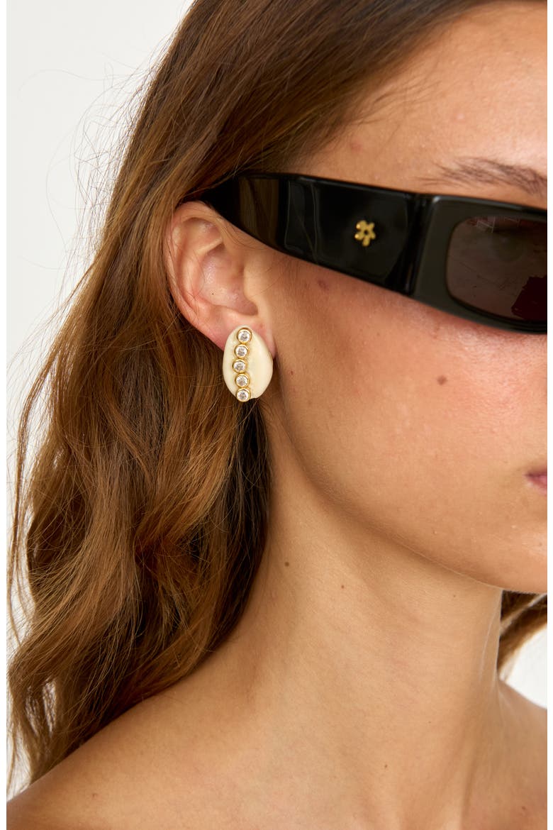 Wren Earrings, Alternate, color, WHITE