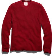 Billy Reid Martin Mini Waffle Crewneck Cotton & Cashmere Sweater